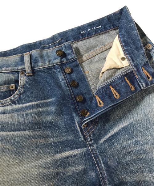 Saint Laurent Paris（サンローランパリ）Saint Laurent Paris (サンローランパリ) ウォッシュダメージ加工ストレートデニムパンツ インディゴ サイズ:28の古着・服飾アイテム