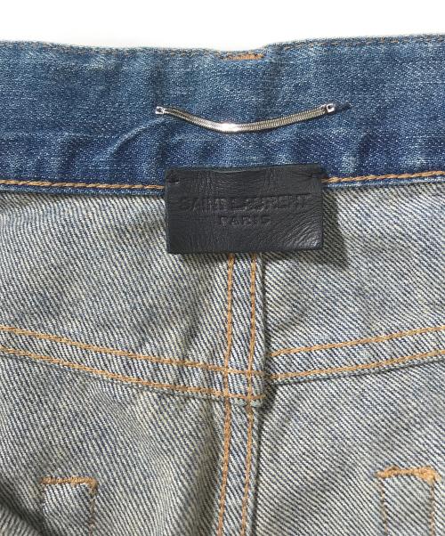Saint Laurent Paris（サンローランパリ）Saint Laurent Paris (サンローランパリ) ウォッシュダメージ加工ストレートデニムパンツ インディゴ サイズ:28の古着・服飾アイテム
