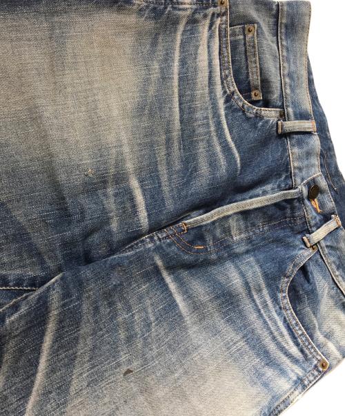 Saint Laurent Paris（サンローランパリ）Saint Laurent Paris (サンローランパリ) ウォッシュダメージ加工ストレートデニムパンツ インディゴ サイズ:28の古着・服飾アイテム