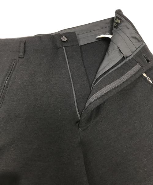 Jean Paul Gaultier homme（ジャンポールゴルチェオム）Jean Paul Gaultier homme (ジャンポールゴルチェオム) ジップデザインウールパンツ ブラック サイズ:48の古着・服飾アイテム