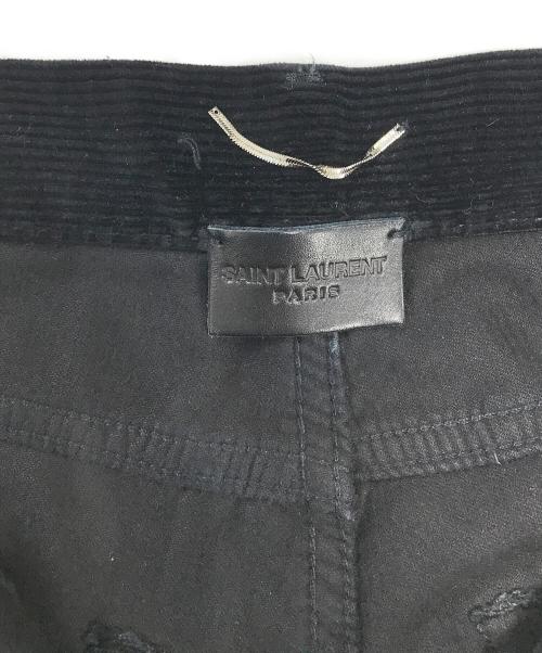Saint Laurent Paris（サンローランパリ）Saint Laurent Paris (サンローランパリ) コーデュロイスキニーパンツ ブラック サイズ:26の古着・服飾アイテム