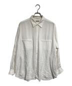 COMME des GARCONS HOMMEコムデギャルソン オム）の古着「ジップポケットレーヨンシャツ」｜ホワイト