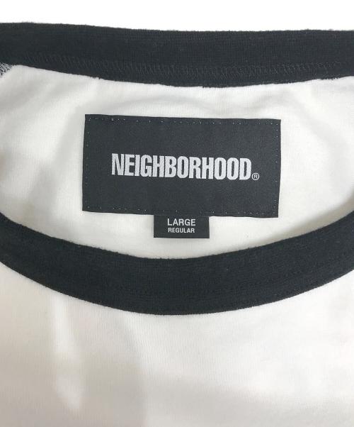 NEIGHBORHOOD（ネイバーフッド）NEIGHBORHOOD (ネイバーフッド) ラグランカットソー ブラック×ホワイト サイズ:LARGEの古着・服飾アイテム