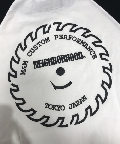 NEIGHBORHOOD（ネイバーフッド）NEIGHBORHOOD (ネイバーフッド) ラグランカットソー ブラック×ホワイト サイズ:LARGEの古着・服飾アイテム