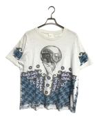 ANDAZIAアンダジア）の古着「アートプリントTシャツ」｜ホワイト