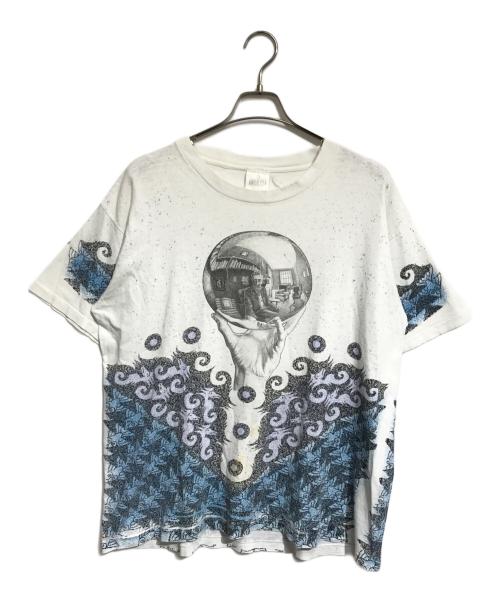 ANDAZIA（アンダジア）ANDAZIA (アンダジア) アートプリントTシャツ ホワイト サイズ:Lの古着・服飾アイテム