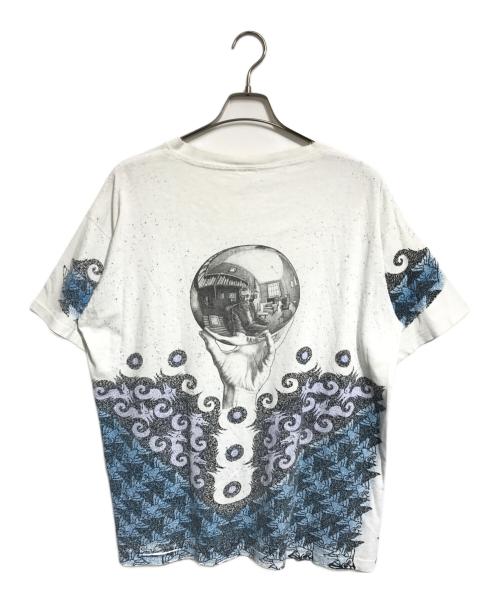 ANDAZIA（アンダジア）ANDAZIA (アンダジア) アートプリントTシャツ ホワイト サイズ:Lの古着・服飾アイテム