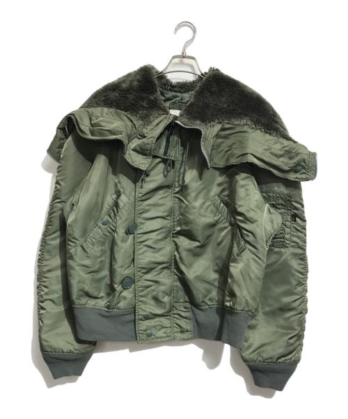 ALPHA（アルファ）ALPHA (アルファ) N-2Bジャケット グリーン サイズ:Lの古着・服飾アイテム