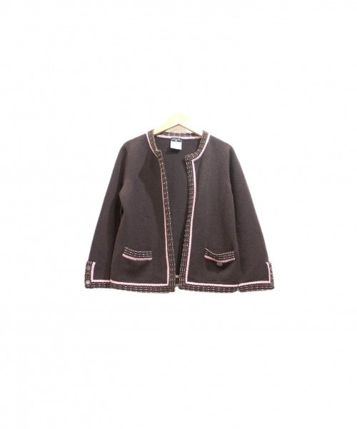 CHANEL（シャネル）CHANEL (シャネル) カシミヤニットジャケット サイズ:38の古着・服飾アイテム