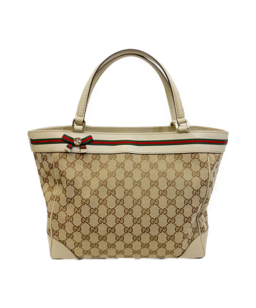 GUCCI（グッチ）GUCCI (グッチ) トートバッグ ベージュ GGキャンバス 257061 002123の古着・服飾アイテム