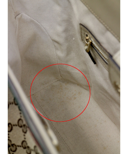 GUCCI（グッチ）GUCCI (グッチ) トートバッグ ベージュ GGキャンバス 257061 002123の古着・服飾アイテム