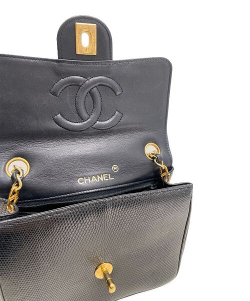 CHANEL（シャネル）CHANEL (シャネル) リザードミニマトラッセ ブラック サイズ:19の古着・服飾アイテム