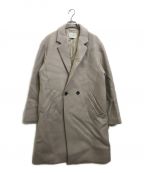 PUBLIC TOKYOパブリックトウキョウ）の古着「スーパー140'sウール/メルトンダブルチェスターコート」｜ベージュ