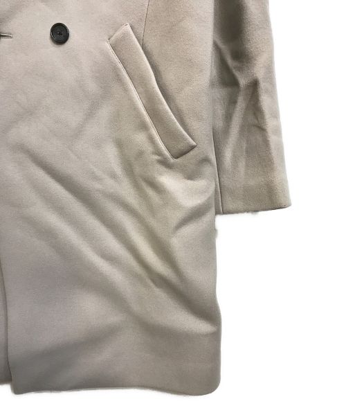 PUBLIC TOKYO（パブリックトウキョウ）PUBLIC TOKYO (パブリックトウキョウ) スーパー140'sウール/メルトンダブルチェスターコート ベージュ サイズ:SIZE 2の古着・服飾アイテム