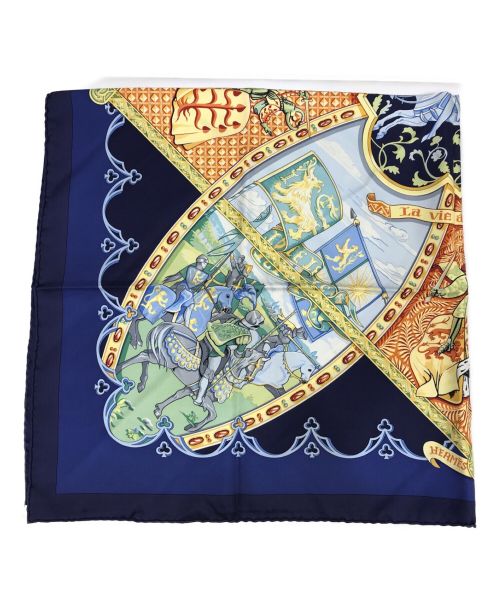 HERMES（エルメス）HERMES (エルメス) カレ90 ネイビーの古着・服飾アイテム