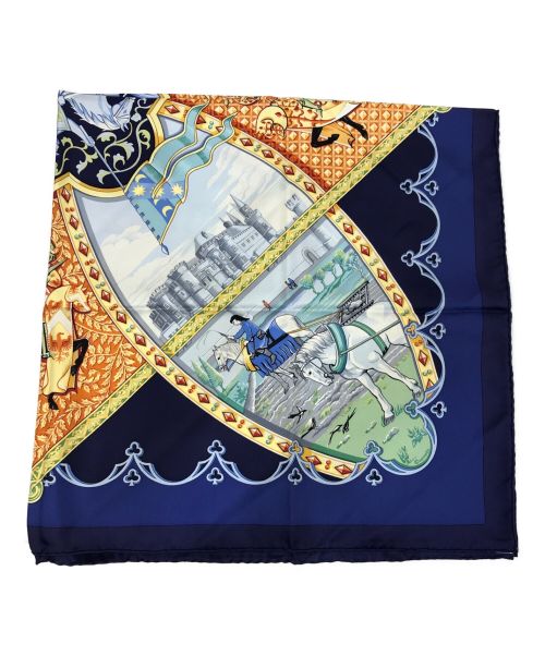 HERMES（エルメス）HERMES (エルメス) カレ90 ネイビーの古着・服飾アイテム