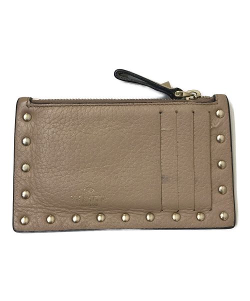 VALENTINO（ヴァレンティノ）VALENTINO (ヴァレンティノ) ロックスタッズコインケース ベージュの古着・服飾アイテム