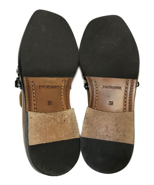 J&M DAVIDSON（ジェイ＆エム デヴィッドソン）J&M DAVIDSON (ジェイ＆エム デヴィッドソン) スタッズベルトローファー ブラウン サイズ:36の古着・服飾アイテム