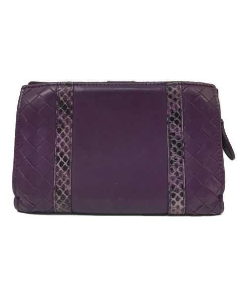 BOTTEGA VENETA（ボッテガベネタ）BOTTEGA VENETA (ボッテガベネタ) パイソンラインイントレチャート財布 パープルの古着・服飾アイテム