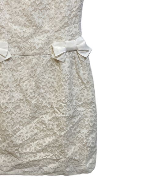 M'S GRACY（エムズグレイシー）M'S GRACY (エムズグレイシー) リボンワンピース ホワイト サイズ:38の古着・服飾アイテム
