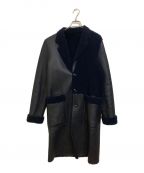 PAUL SMITHポールスミス）の古着「切替ムートンコート」｜ブラック