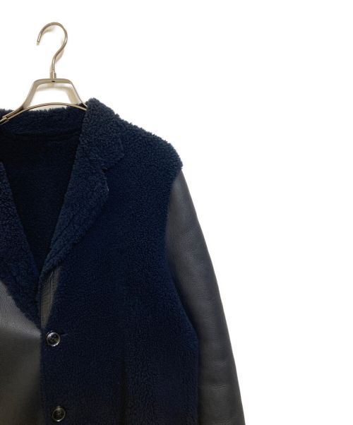 PAUL SMITH（ポールスミス）PAUL SMITH (ポールスミス) 切替ムートンコート ブラック サイズ:Mの古着・服飾アイテム