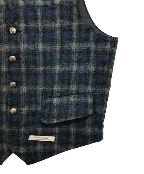 PENDLETON（ペンドルトン）PENDLETON (ペンドルトン) ウールチェックジレ ネイビー サイズ:SIZE Sの古着・服飾アイテム