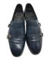 中古・古着 Santoni (サントーニ) ダブルモンクストラップシューズ ネイビー サイズ:26cm：11000円