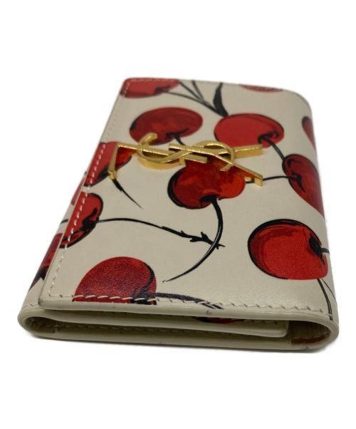 Saint Laurent Paris（サンローランパリ）Saint Laurent Paris (サンローランパリ) キーケース アイボリー×レッドの古着・服飾アイテム