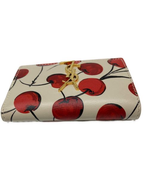 Saint Laurent Paris（サンローランパリ）Saint Laurent Paris (サンローランパリ) キーケース アイボリー×レッドの古着・服飾アイテム