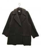 UNDECORATEDアンデコレイテッド）の古着「Wool Freece Melton P-Coat ウールフリースメルトン Pコート」｜ブラウン