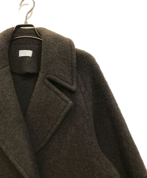 UNDECORATED（アンデコレイテッド）UNDECORATED (アンデコレイテッド) Wool Freece Melton P-Coat ウールフリースメルトン Pコート ブラウン サイズ:3の古着・服飾アイテム