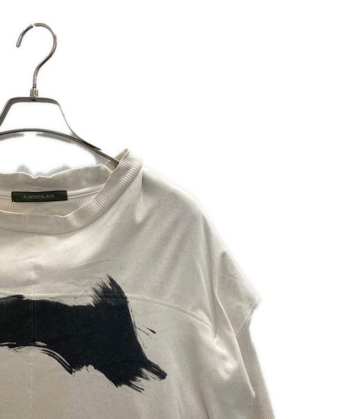ALMOSTBLACK（オールモストブラック）ALMOSTBLACK (オールモストブラック) カットソー ホワイト サイズ:1の古着・服飾アイテム