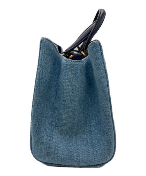 GUCCI（グッチ）GUCCI (グッチ) GGマーモント 2WAYキルトハンドバッグ インディゴの古着・服飾アイテム