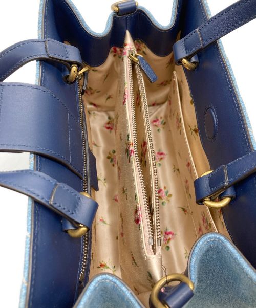 GUCCI（グッチ）GUCCI (グッチ) GGマーモント 2WAYキルトハンドバッグ インディゴの古着・服飾アイテム