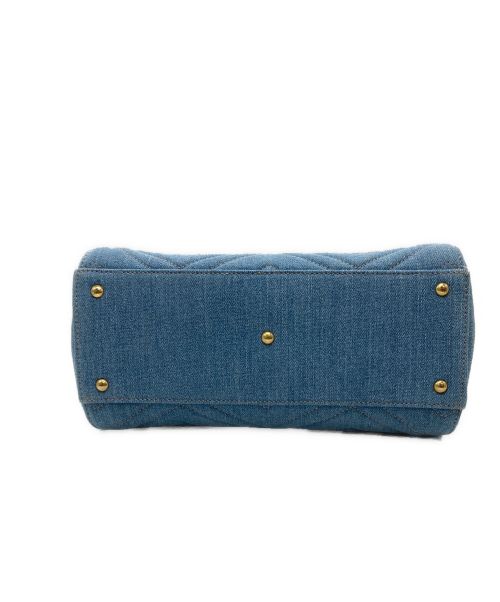 GUCCI（グッチ）GUCCI (グッチ) GGマーモント 2WAYキルトハンドバッグ インディゴの古着・服飾アイテム