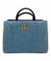 GUCCI（グッチ）の古着「GGマーモント 2WAYキルトハンドバッグ」｜インディゴ