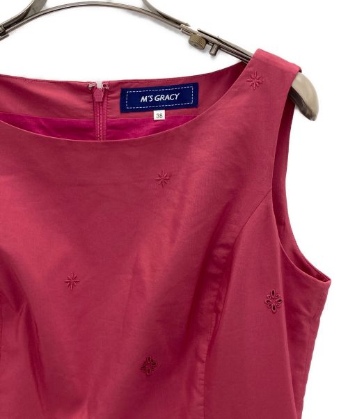 M'S GRACY（エムズグレイシー）M'S GRACY (エムズグレイシー) ノースリーブワンピース ピンク サイズ:38の古着・服飾アイテム