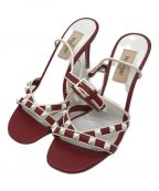 VALENTINOヴァレンティノ）の古着「スタッズサンダル」｜レッド