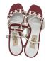 中古・古着 VALENTINO (ヴァレンティノ) スタッズサンダル レッド サイズ:35：14000円