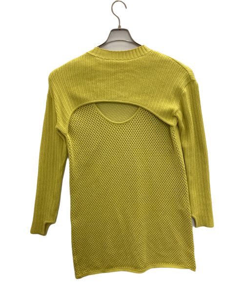 A + TOKYO（エープラス トウキョウ）A + TOKYO (エープラス トウキョウ) メッシュニットチュニック 黄緑 サイズ:Freeの古着・服飾アイテム