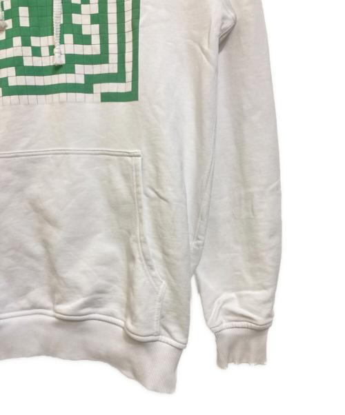 COMME des GARCONS SHIRT（コムデギャルソンシャツ）COMME des GARCONS SHIRT (コムデギャルソンシャツ) Invader Hooded Sweatshirt プルオーバーパーカー ホワイト サイズ:XLの古着・服飾アイテム