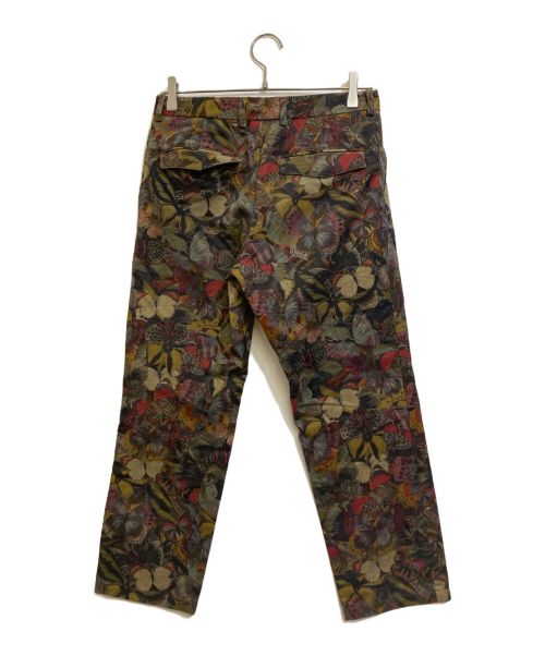 VALENTINO（ヴァレンティノ）VALENTINO (ヴァレンティノ) バタフライ柄パンツ カーキ×レッド サイズ:44の古着・服飾アイテム