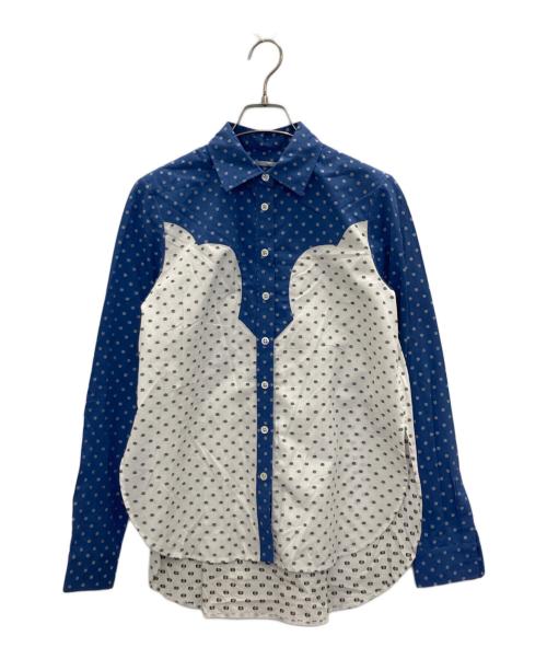 ROSETTA GETTY（ロゼッタゲッティ）ROSETTA GETTY (ロゼッタゲッティ) シャツ ブルー×ホワイト サイズ:2の古着・服飾アイテム