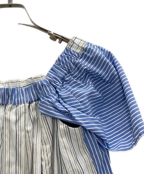 77circa（ナナナナサーカ）77circa (ナナナナサーカ) オフショルダーブラウス ブルー サイズ:Freeの古着・服飾アイテム