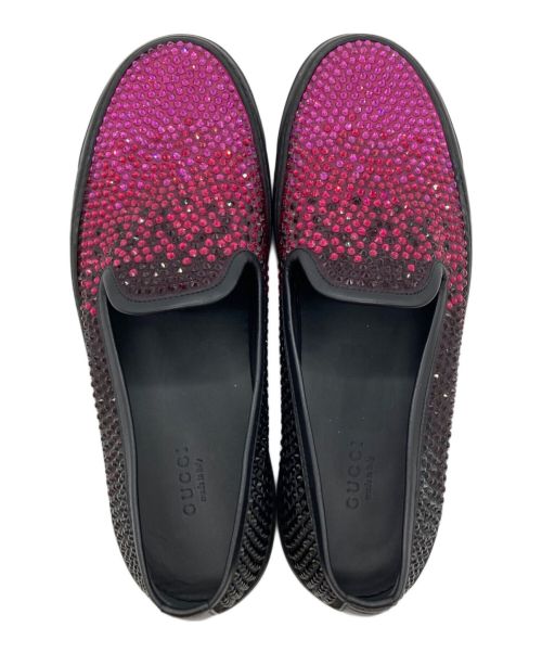 GUCCI（グッチ）GUCCI (グッチ) ビジュースリッポン ブラック×ピンク サイズ:37.5の古着・服飾アイテム