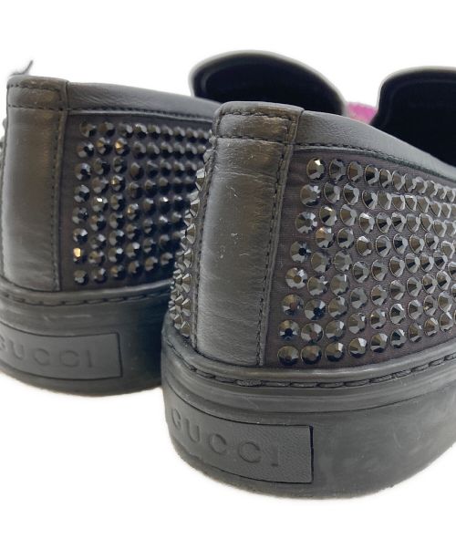 GUCCI（グッチ）GUCCI (グッチ) ビジュースリッポン ブラック×ピンク サイズ:37.5の古着・服飾アイテム