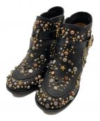 Zadig&Voltaire×laurence decadeザディグエヴォルテール×ローレンス ディケイド）の古着「スタッズブーツ」｜ブラック