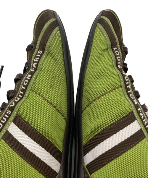 LOUIS VUITTON（ルイ ヴィトン）LOUIS VUITTON (ルイ ヴィトン) ドライビングシューズ グリーン×ブラウン サイズ:7の古着・服飾アイテム