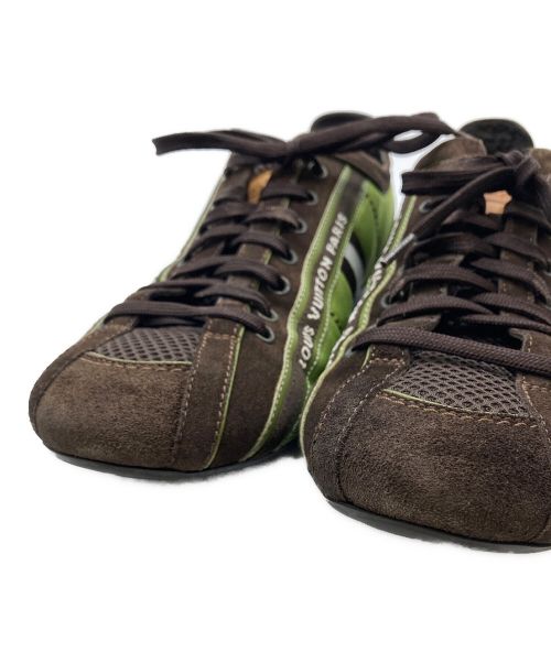 LOUIS VUITTON（ルイ ヴィトン）LOUIS VUITTON (ルイ ヴィトン) ドライビングシューズ グリーン×ブラウン サイズ:7の古着・服飾アイテム